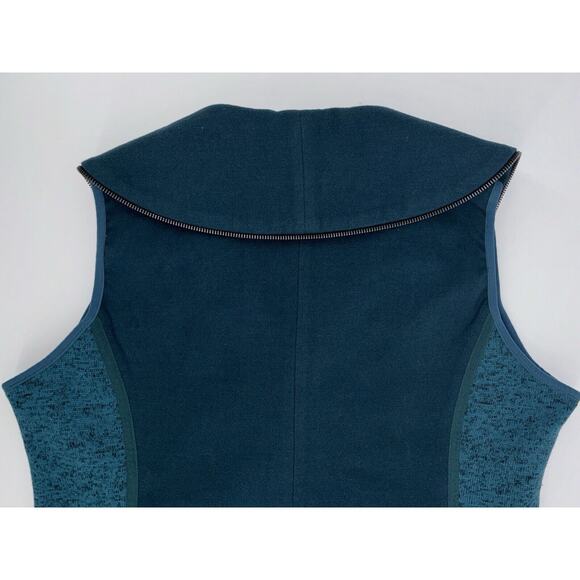Women's Blue Vest with Button Detail - Picture 6 of 7